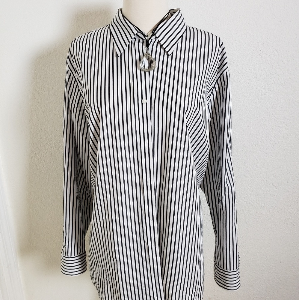 Chaps Classics Black & White  Stripe2X